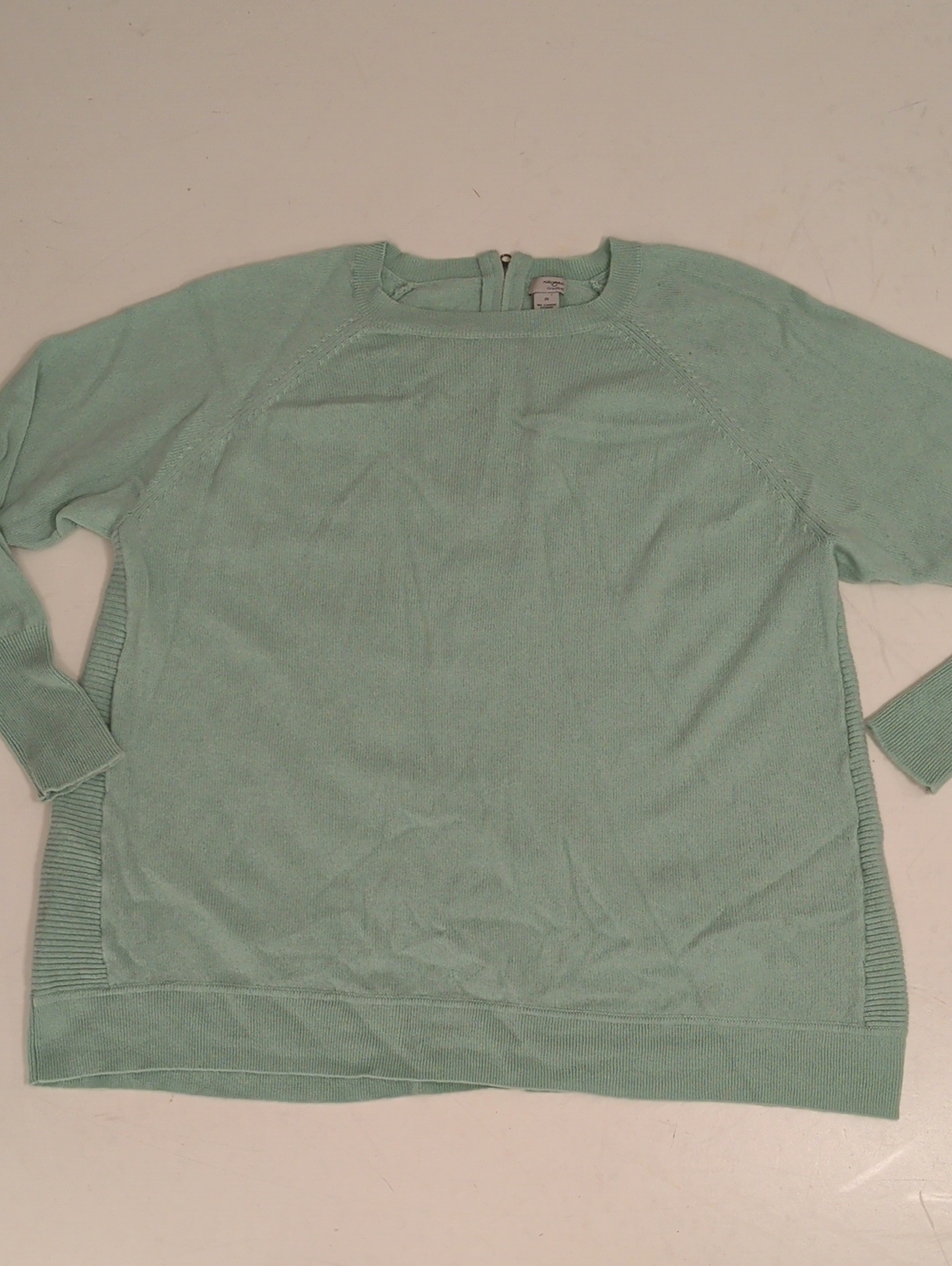 Cashmere Mint Green Crewneck Sweater Lightweight Soft Knit 2x